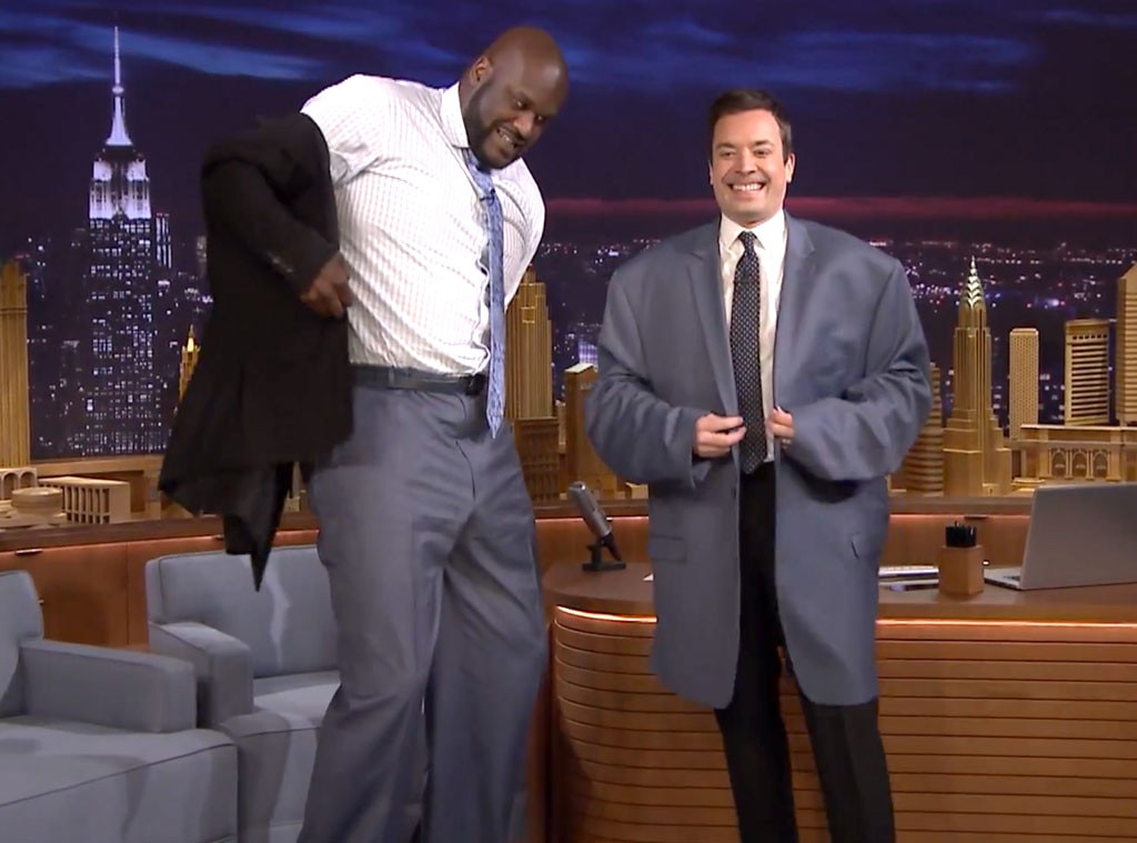 Watch Shaquille O'Neal and Jimmy Fallon Trade Clothes!