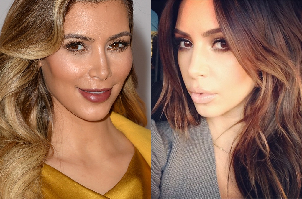 Kim Kardashian, Blonde, Brunette