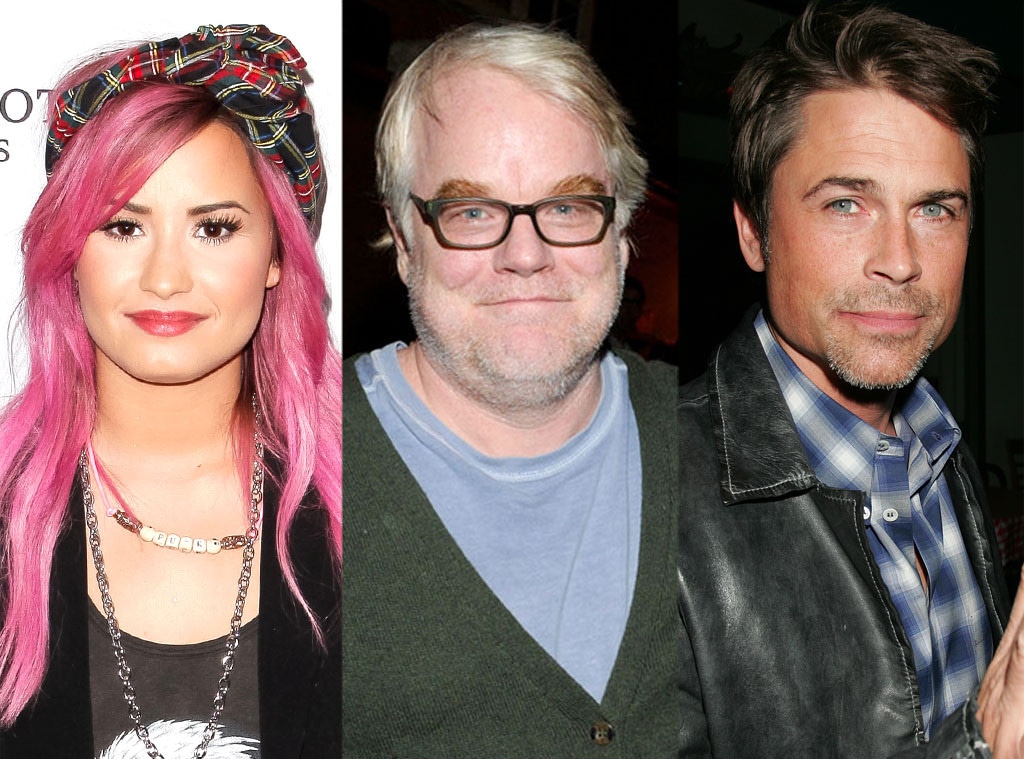 Demi Lovato, Philip Seymour Hoffman, Rob Lowe