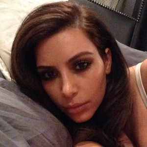 Kim Kardashian Is Brunette Again and Ready for Bed—Check Out Her Sleepy ...