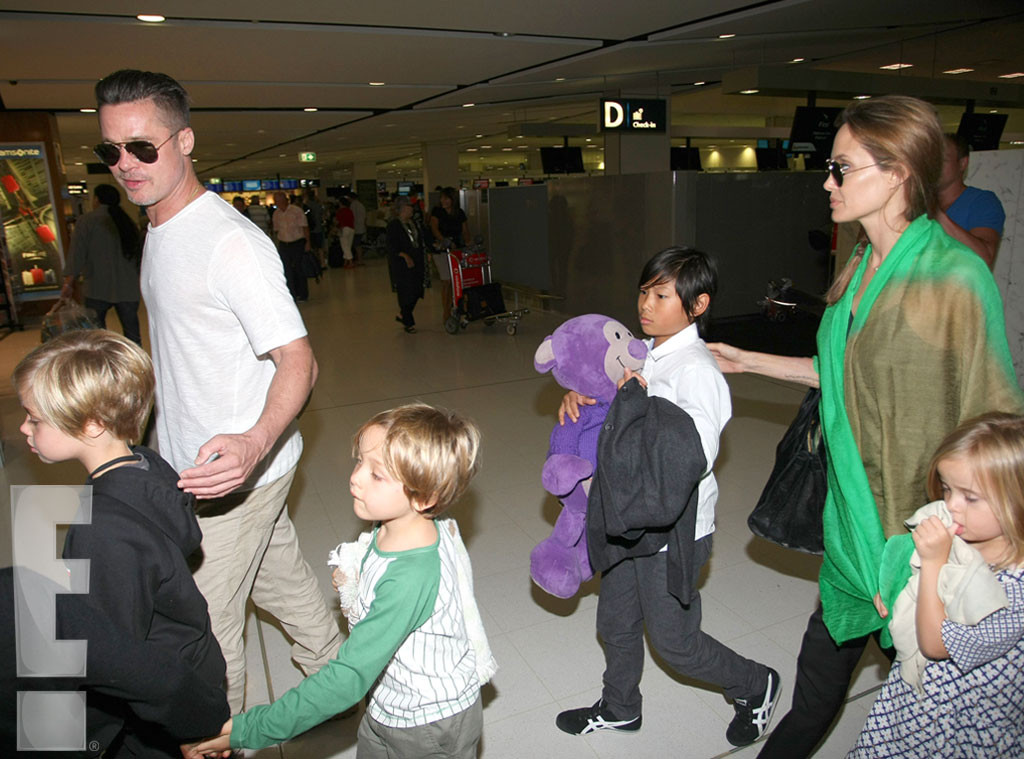 Brad Pitt, Angelina Jolie, Maddox, Pax, Shiloh, Vivienne, Knox, Exclusive