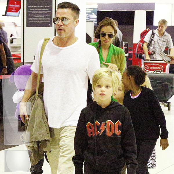 Photos from Brangelina Family Leaves Australia