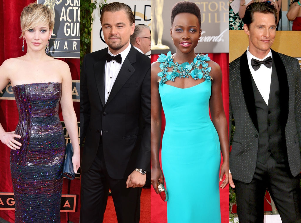  Jennifer Lawrence, Lupita Nyong'o, Matthew McConaughey, Leonardo DiCaprio