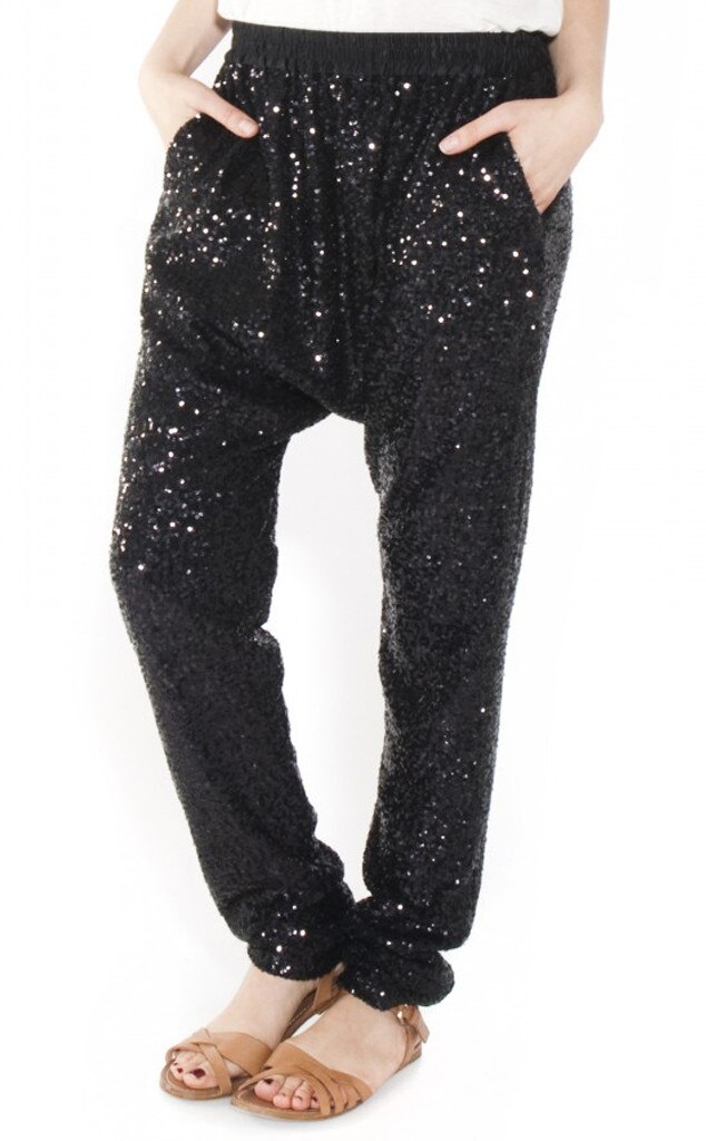 slouchy sequin pants