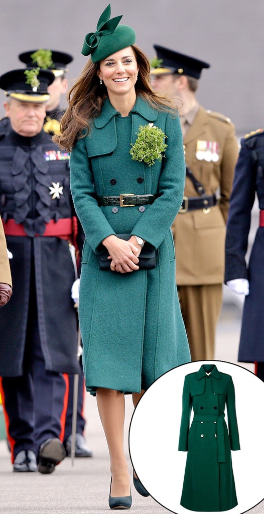 Kate Middleton, Hobbs Green Trench Coat, 2014