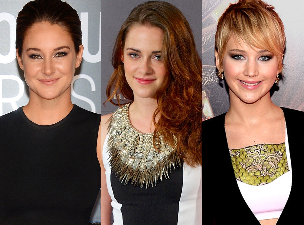 Shailene Woodley, Kristen Stewart, Jennifer Lawrence
