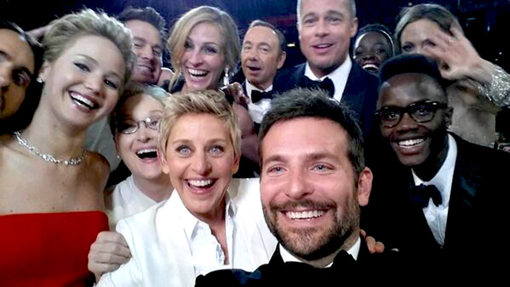 Drop a Boob': Decoding the Hilarious Moments Before Ellen's Record-Breaking  Selfie