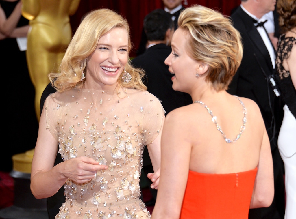 Cate Blanchett, Jennifer Lawrence, Oscars, Candid