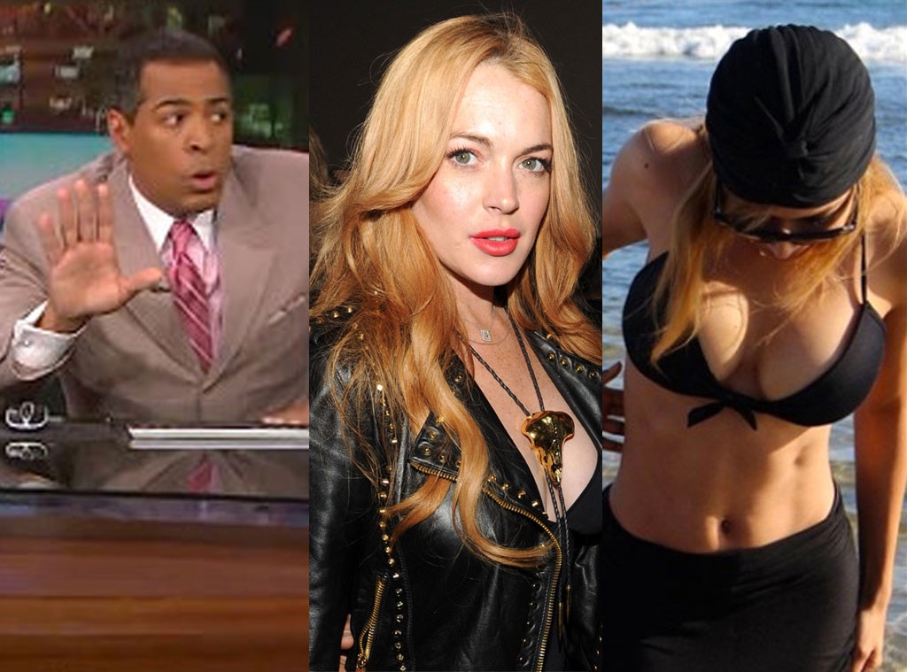 Lindsay Lohan, Naya Rivera, LA Newscaster