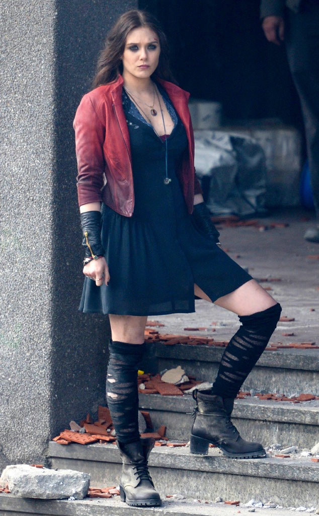 Elizabeth Olsen Gets Dirty In Avengers Age Of Ultronget