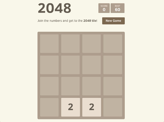 2048 game online 5x5