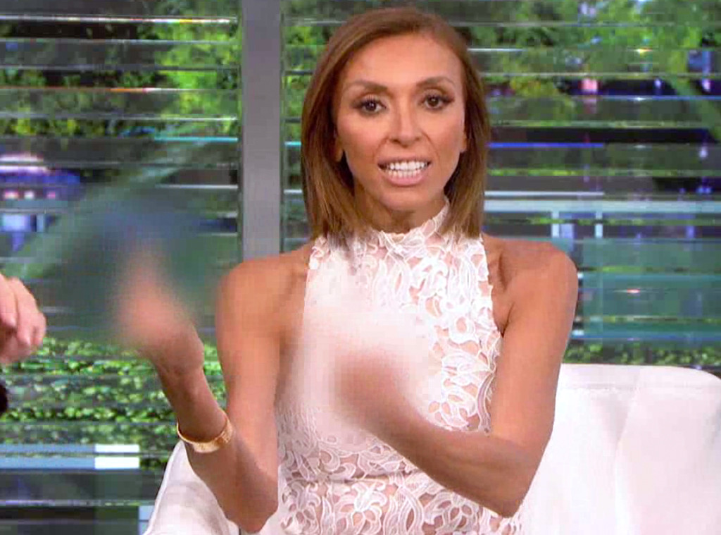 Giuliana Rancic is spied looking at fashionable new baby clothes