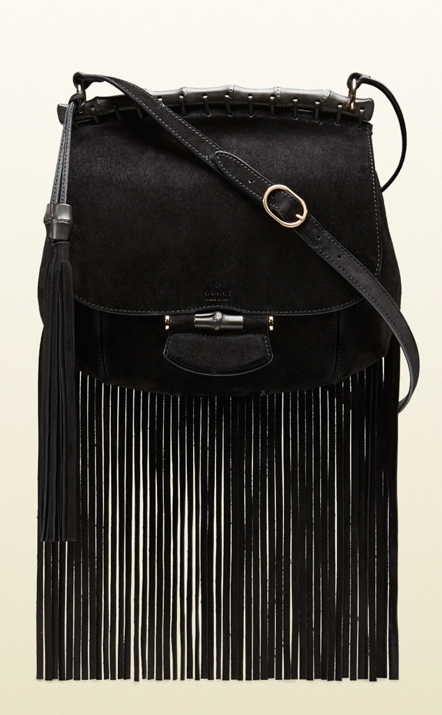 Gucci Nouveau Fringe Suede Shoulder Bag from What Hilary Duff is