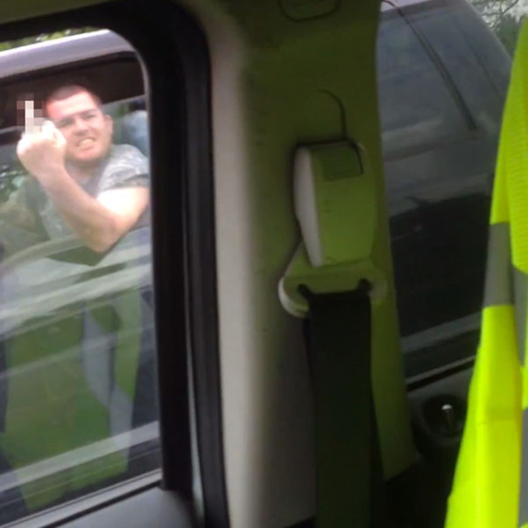 Watch a Road Rage Driver Experience Instant Karma