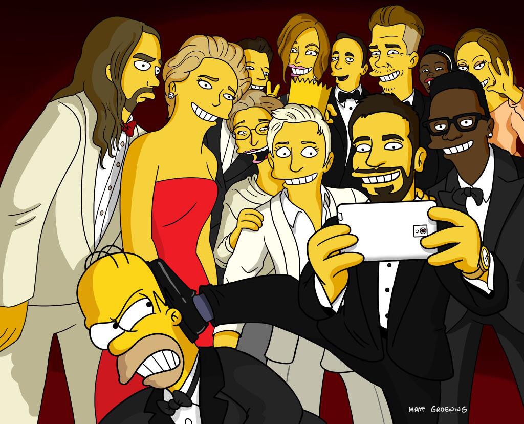 Ellen Selfie Recreations, The Simpsons