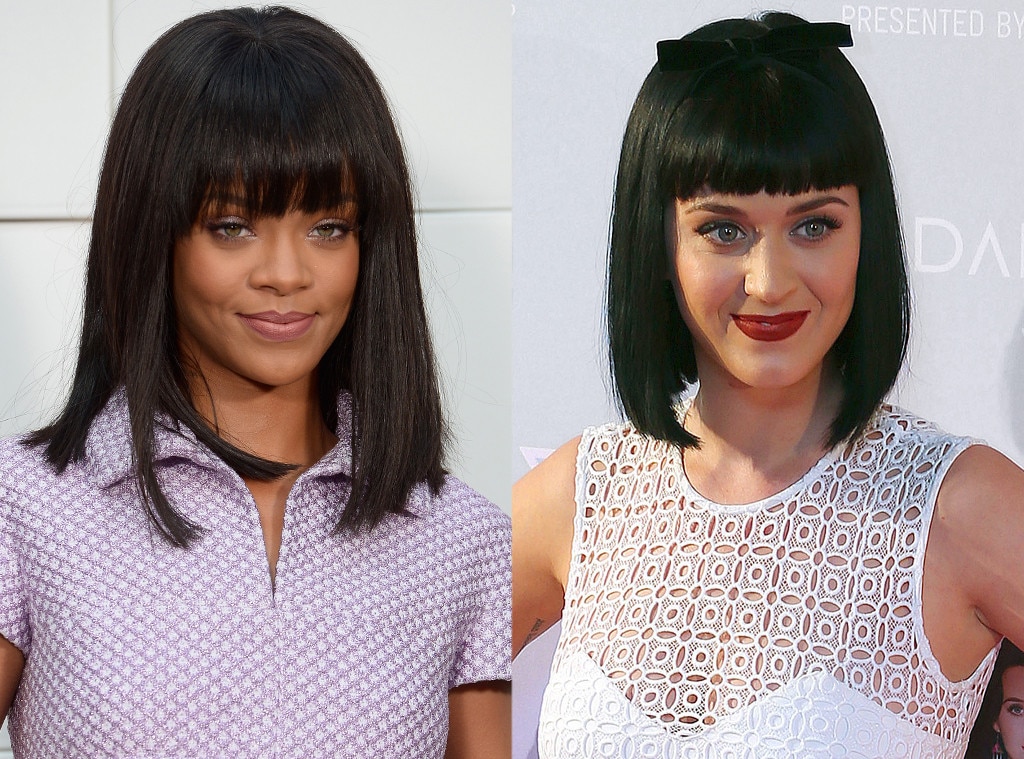 Rihanna's new hairstyle: 90s bangs and jet black hair