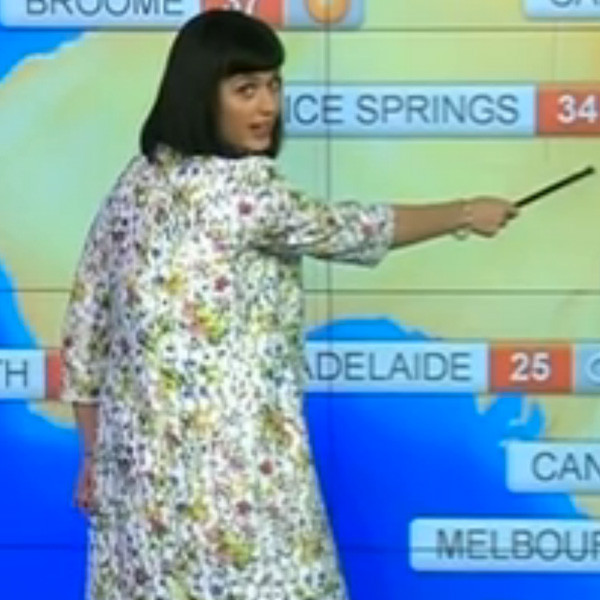 Katy Perry Plays Weather Girl for Australian News Show E! Online UK