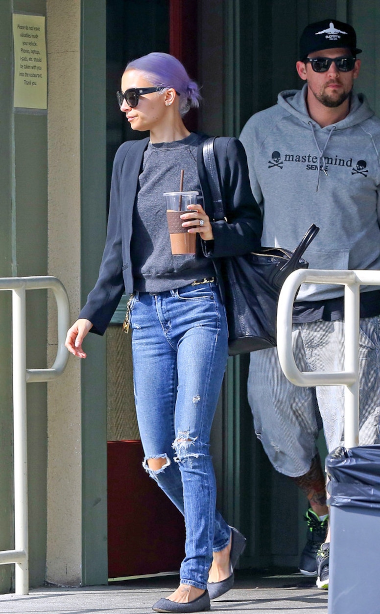 Nicole Richie, Joel Madden, Purple Hair