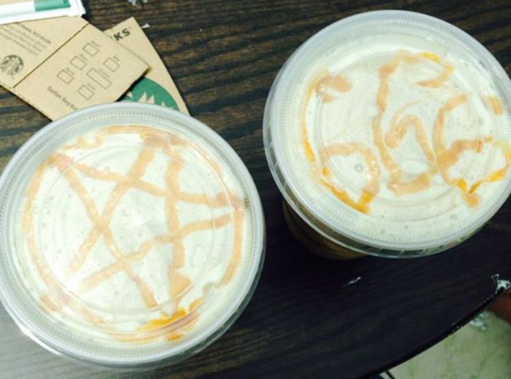 Starbucks, 666, Pentagram