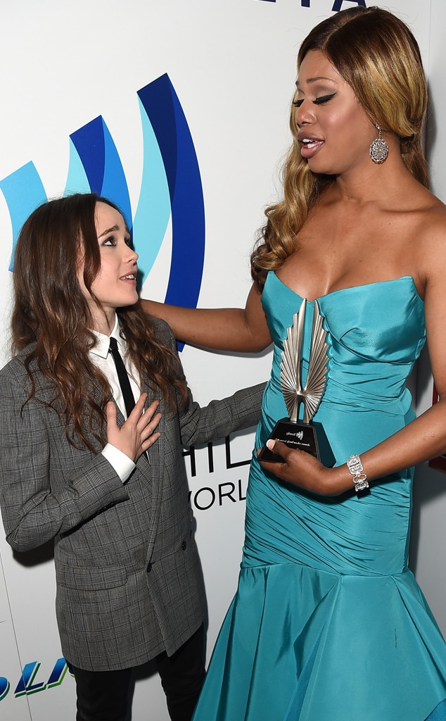 Ellen Page & Laverne Cox from 2014 GLAAD Media Awards Los ...