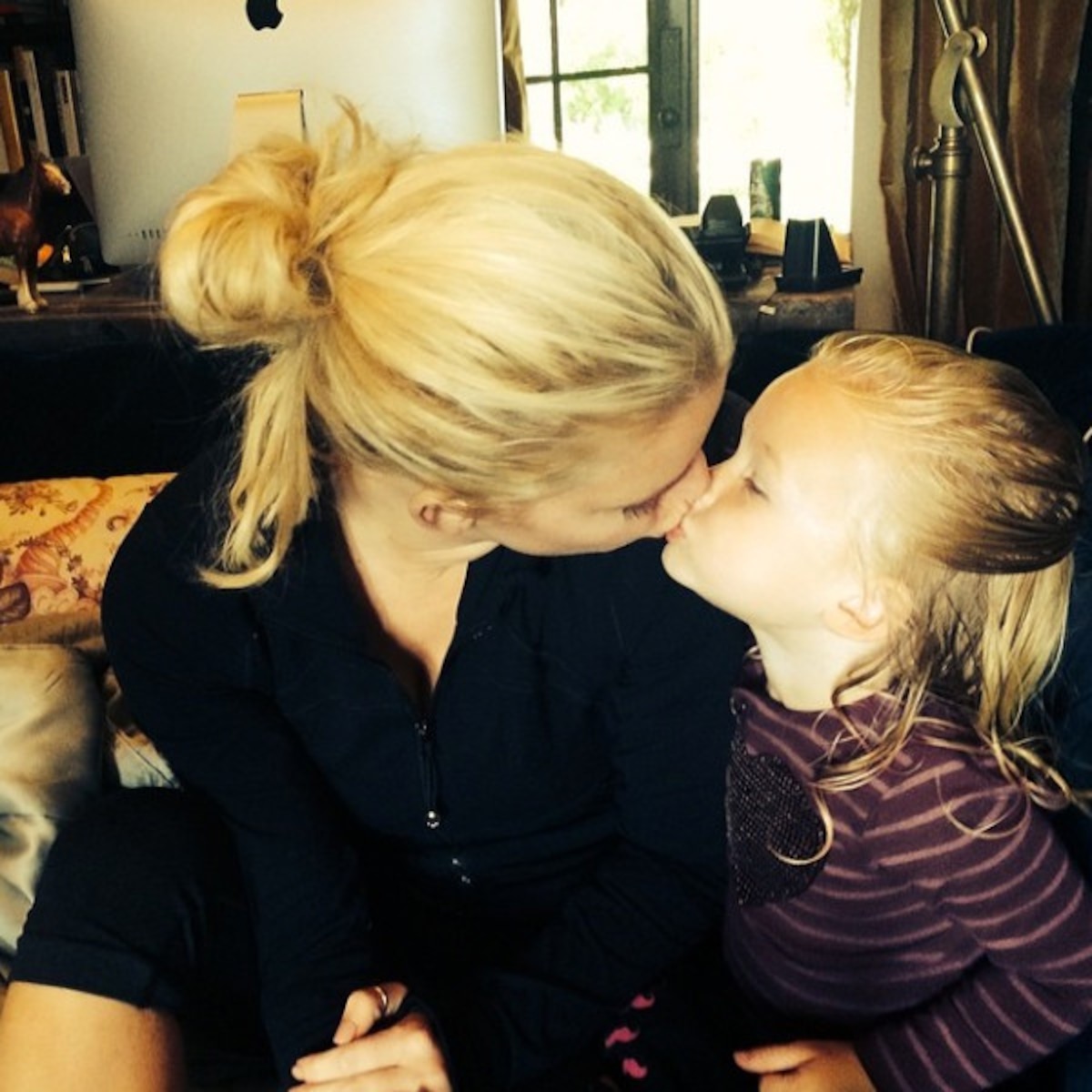 Jessica Simpson Shares Sweet Kissing Photo With Daughter Maxwell