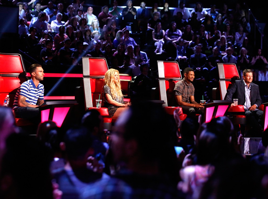The Voice, Adam Levine, Shakira, Usher, Blake Shelton 