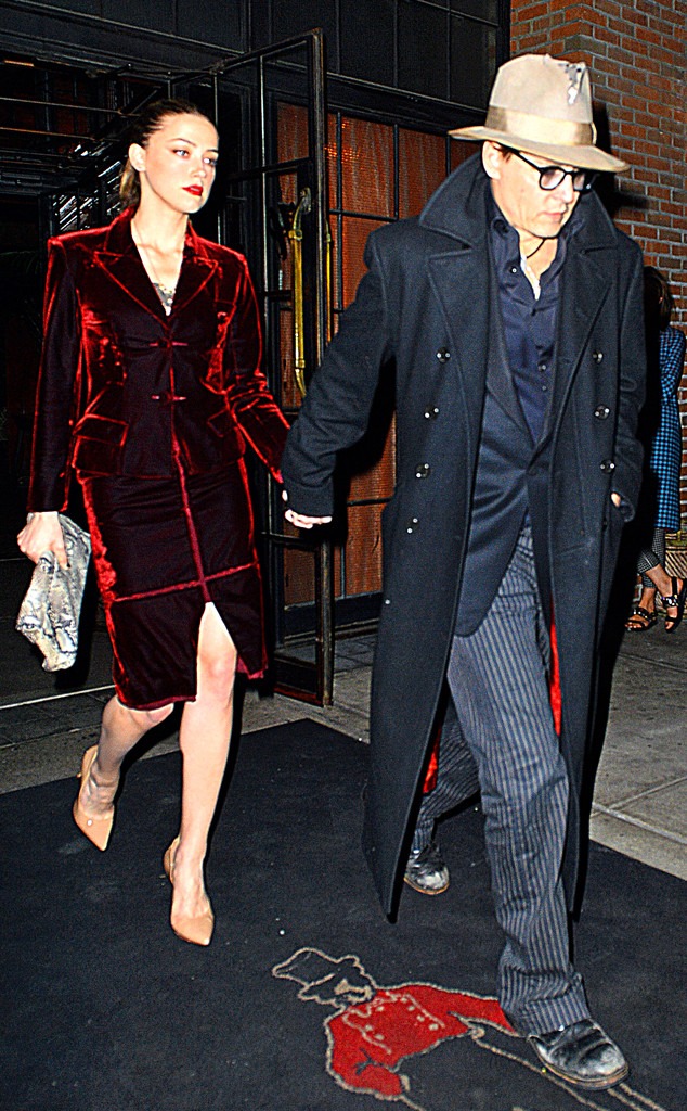 Johnny Depp Treats Amber Heard to an Early Birthday Dinner in NYC—See ...