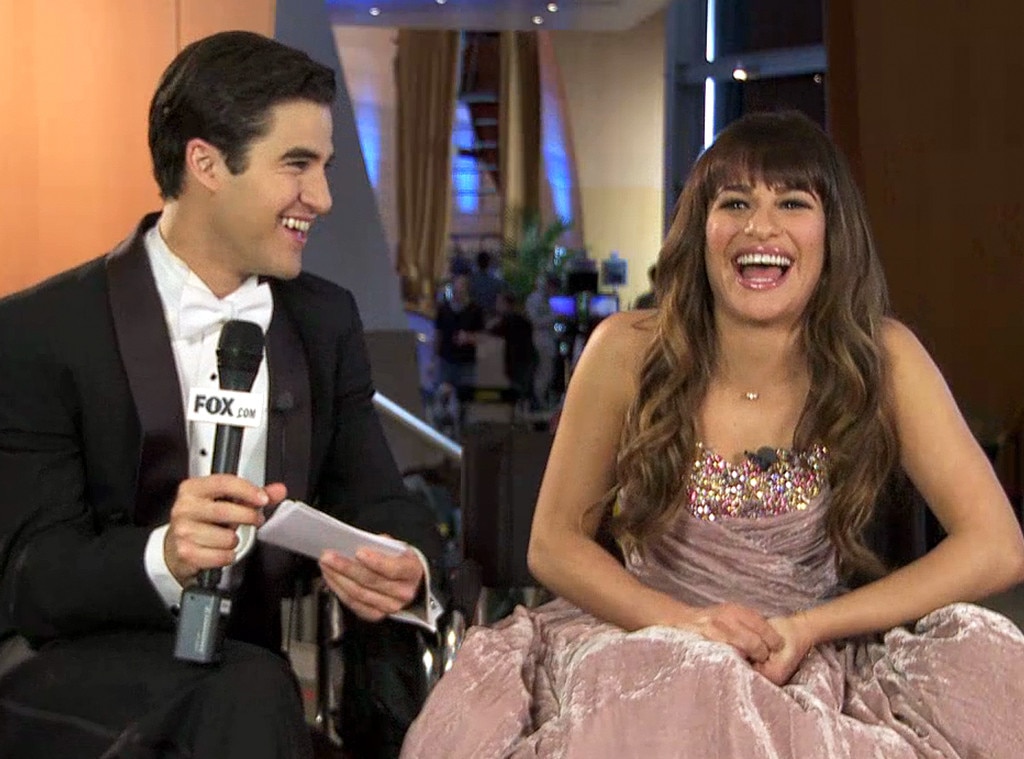 Glee Exclusive Darren Criss Grills Lea Michele