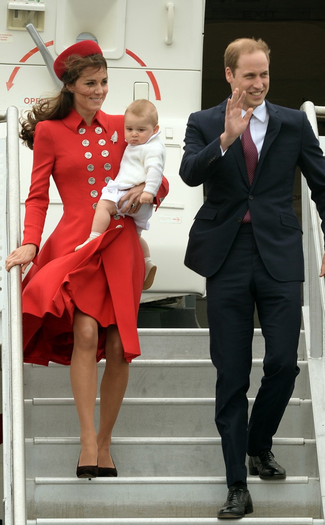 Prince William, Kate Middleton And Prince George Arrive In Wellington ...