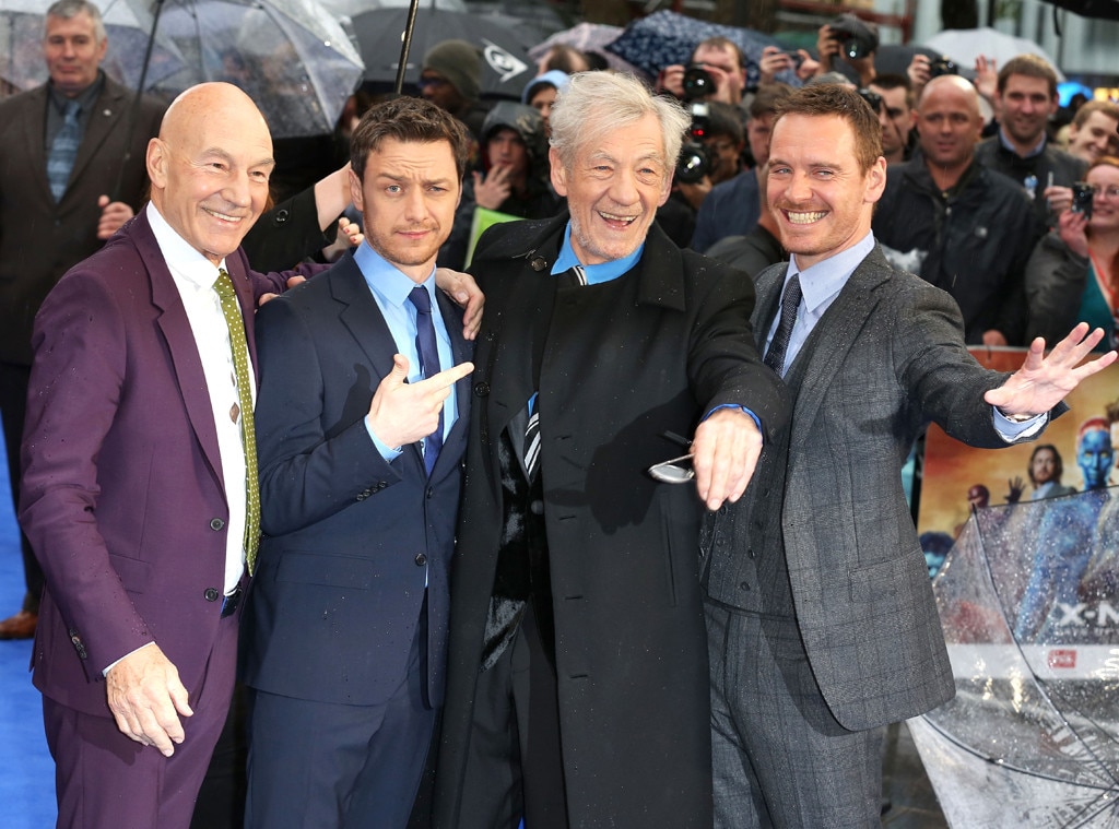 Patrick Stewart James Mcavoy Sir Ian Mckellen And Michael Fassbender From The Big Picture 