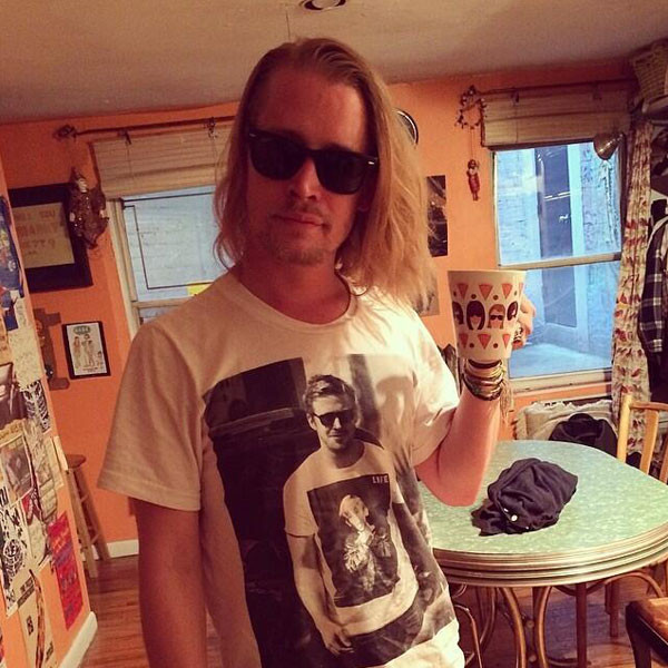 Meta! Macaulay Culkin Wears TShirt of Ryan Gosling Wearing Him E! Online
