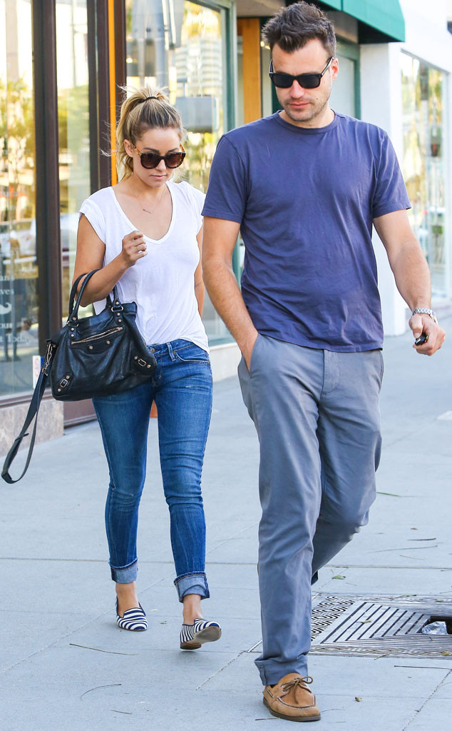 Lauren Conrad candids also shares what's in her bag.