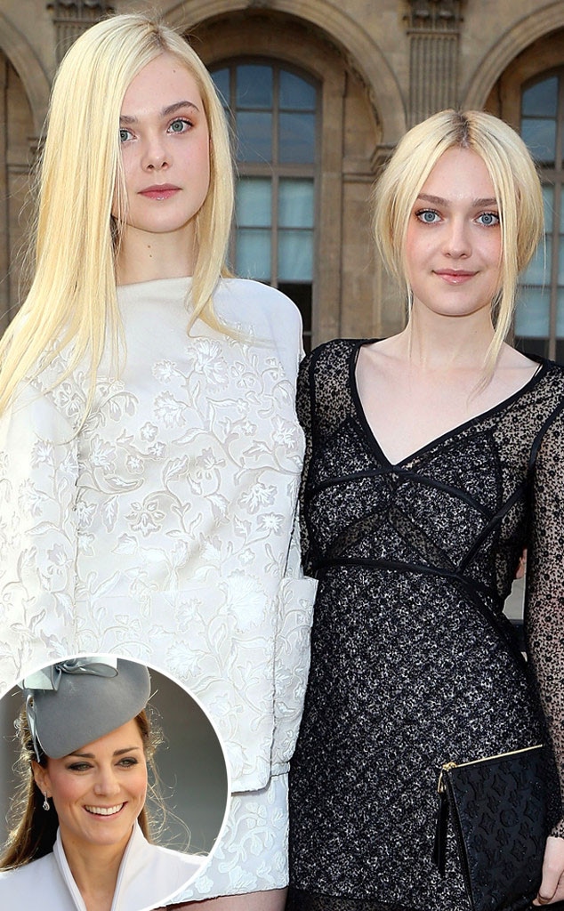 Elle Fanning, Dakota Fanning, Kate Middleton