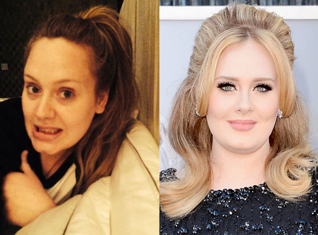 Adele from Stars Without Makeup E! News