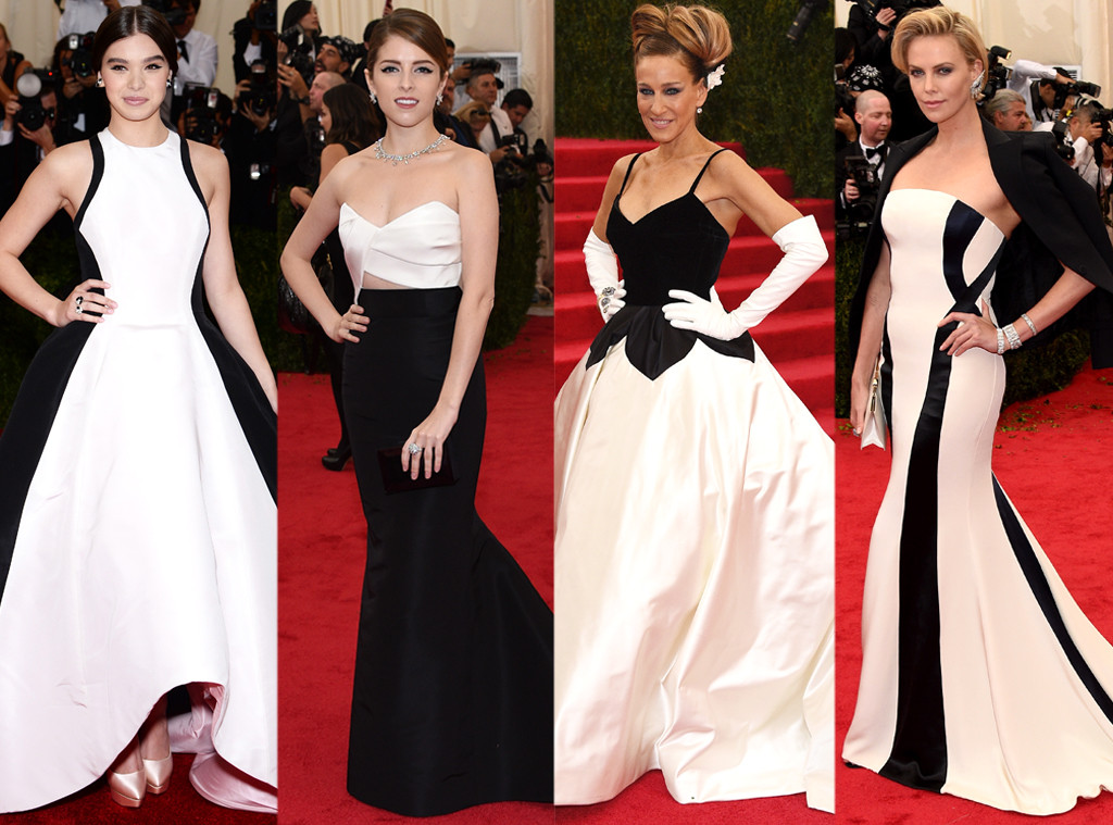 black white gala attire