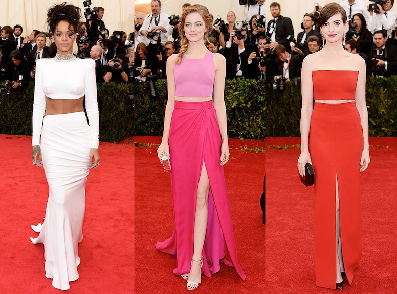 MET Gala Trends, Crop Tops, Rihanna, Emma Stone, Anne Hathaway