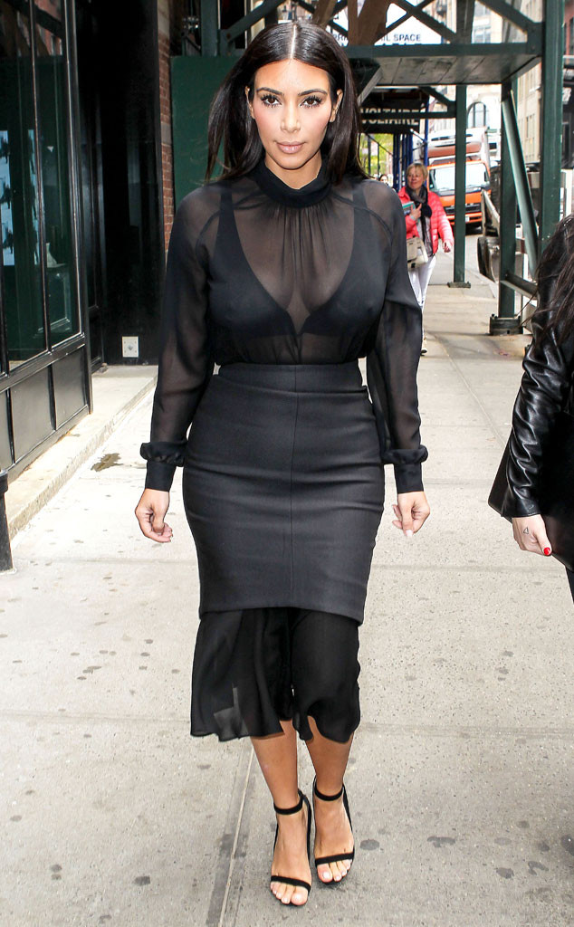 kim kardashian black skirt