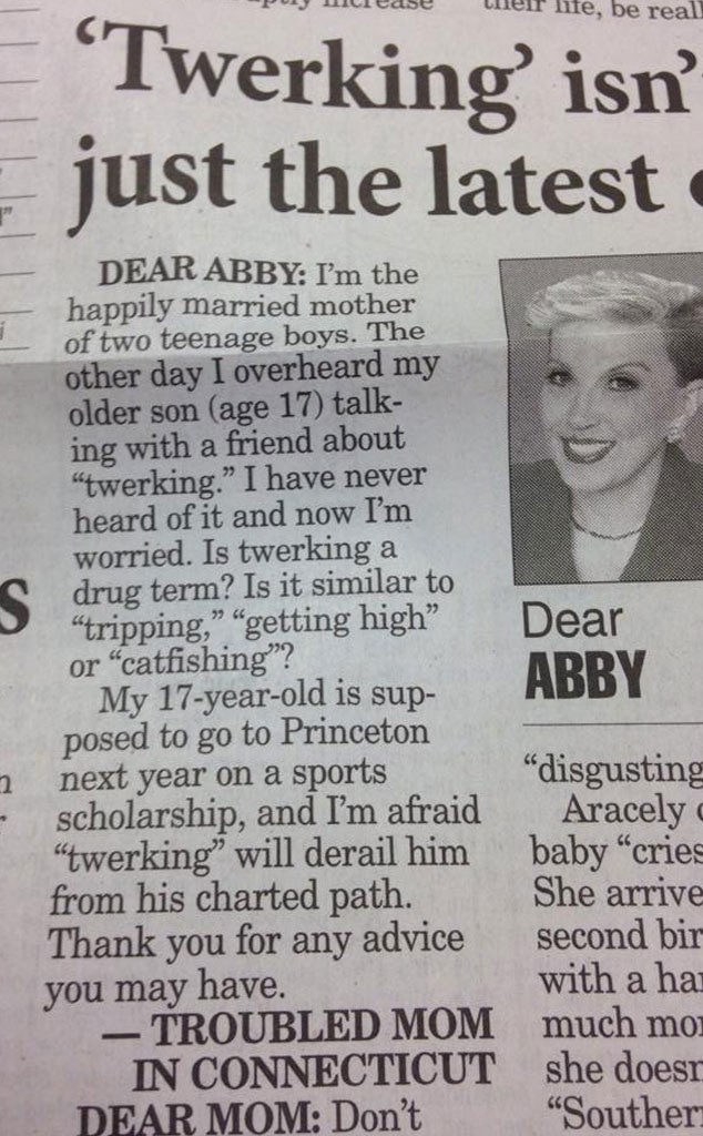 Dear Abby, Twerking