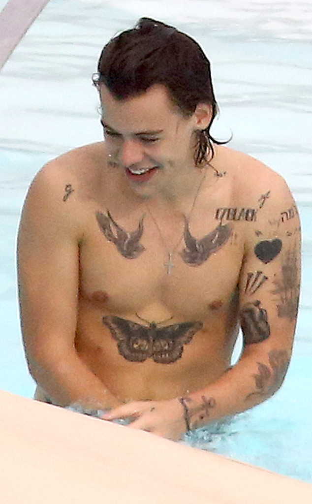 Harry Styles Shows Off His Sexy Tattoos Poolside in Rio de Janeiro! - E!  Online