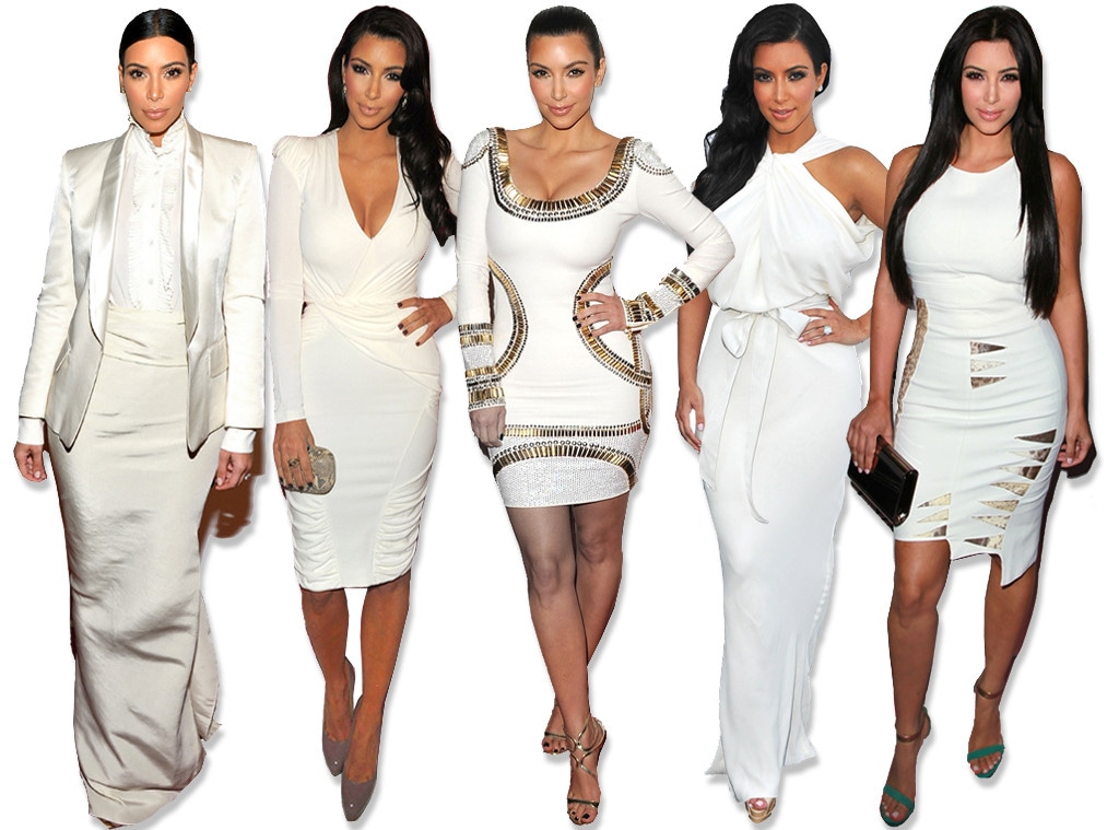 Kim Kardashian, White Dresses