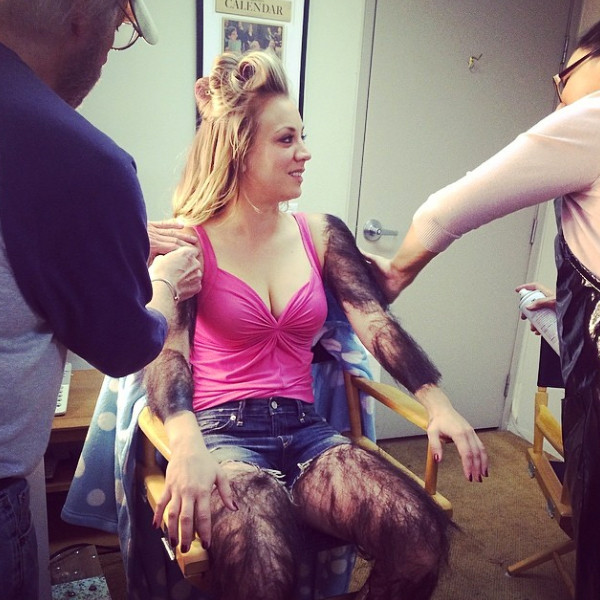 Kaley Cuoco-Sweeting Is Covered in Body Hair on Big Bang Theory Set—See Her Being Transformed ...