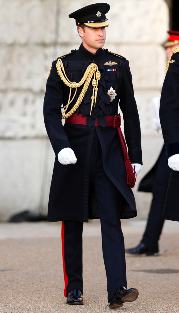 Prince William Looks Dashing in Black & Gold Irish Guards ...