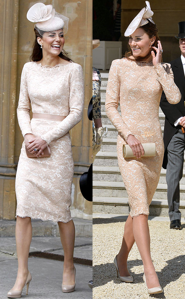 Kate Middleton wears White Lace Dress by Alexander McQueen in