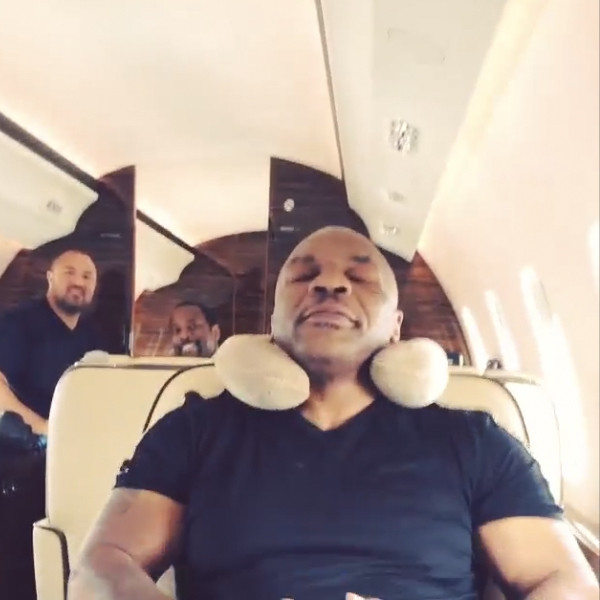 Mike Tyson Kicks UFC President Dana White Out of Airplane Seat, Pranks