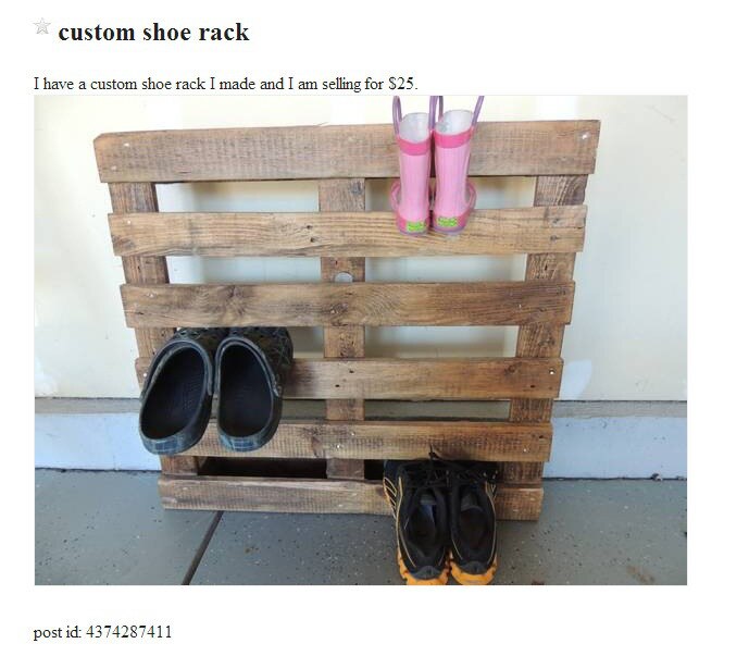 selling shoes on craigslist