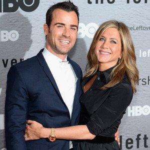 Jennifer Aniston and Justin Theroux Very Lovey Dovey at The Leftovers