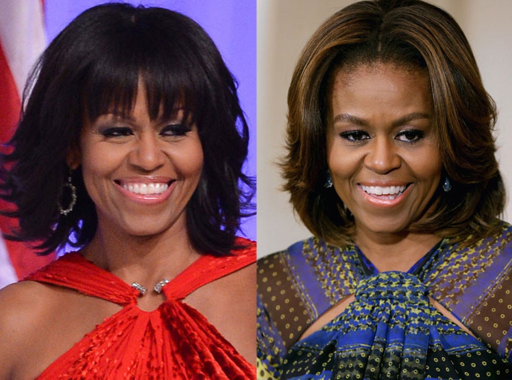 Michelle Obama from Celebs with Bangs | E! News