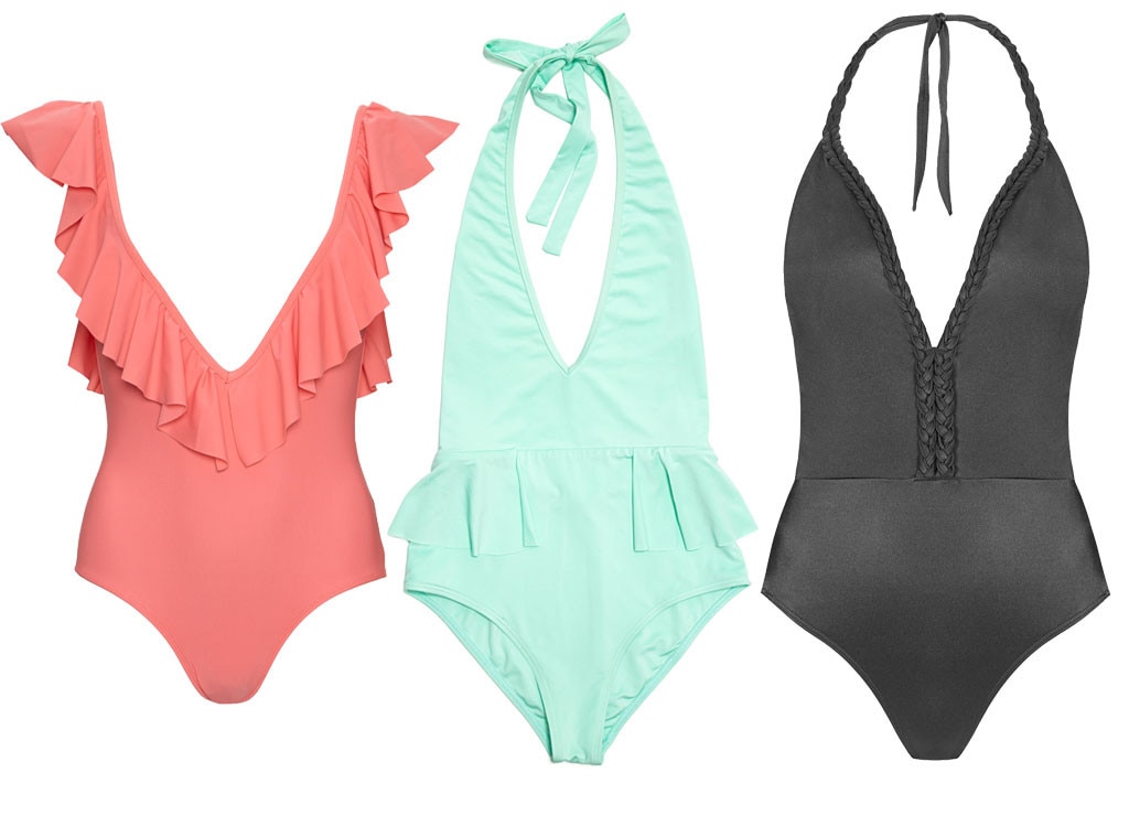 Plunging Neckline One Piece From Swimsuit Trends That Flatter Every