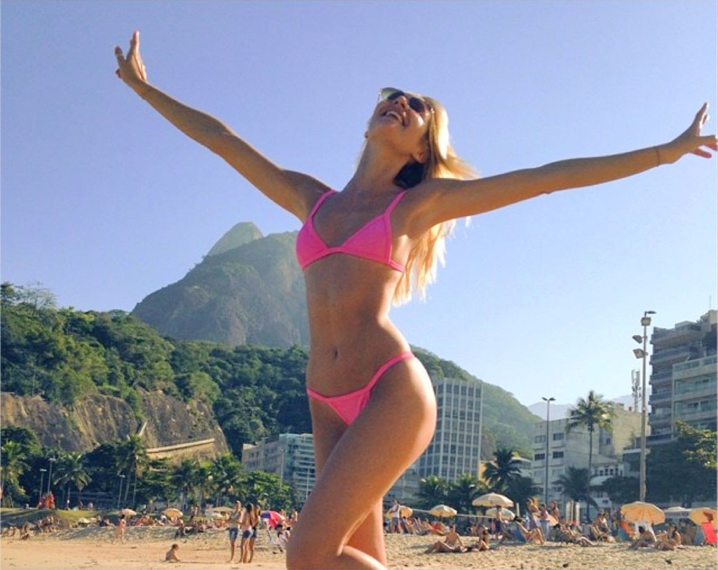 Candice Swanepoel Flaunts Bangin Bikini Bod in Brazil