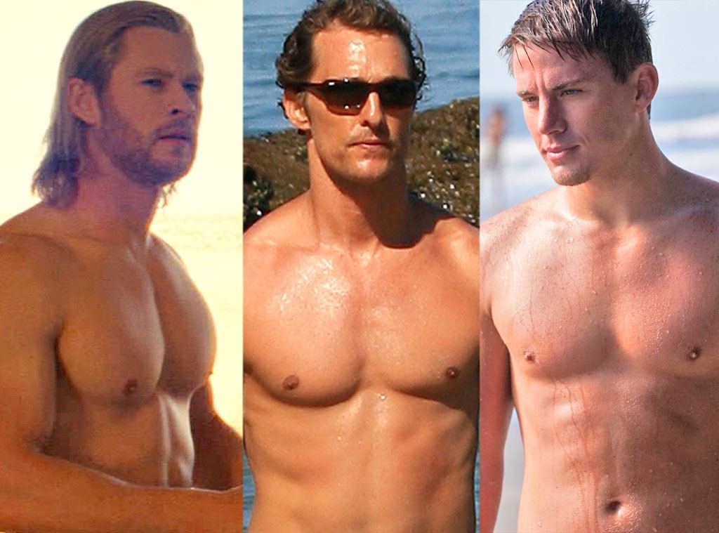 Chris Hemsworth, Matthew McConaughey, Channing Tatum, Shirtless